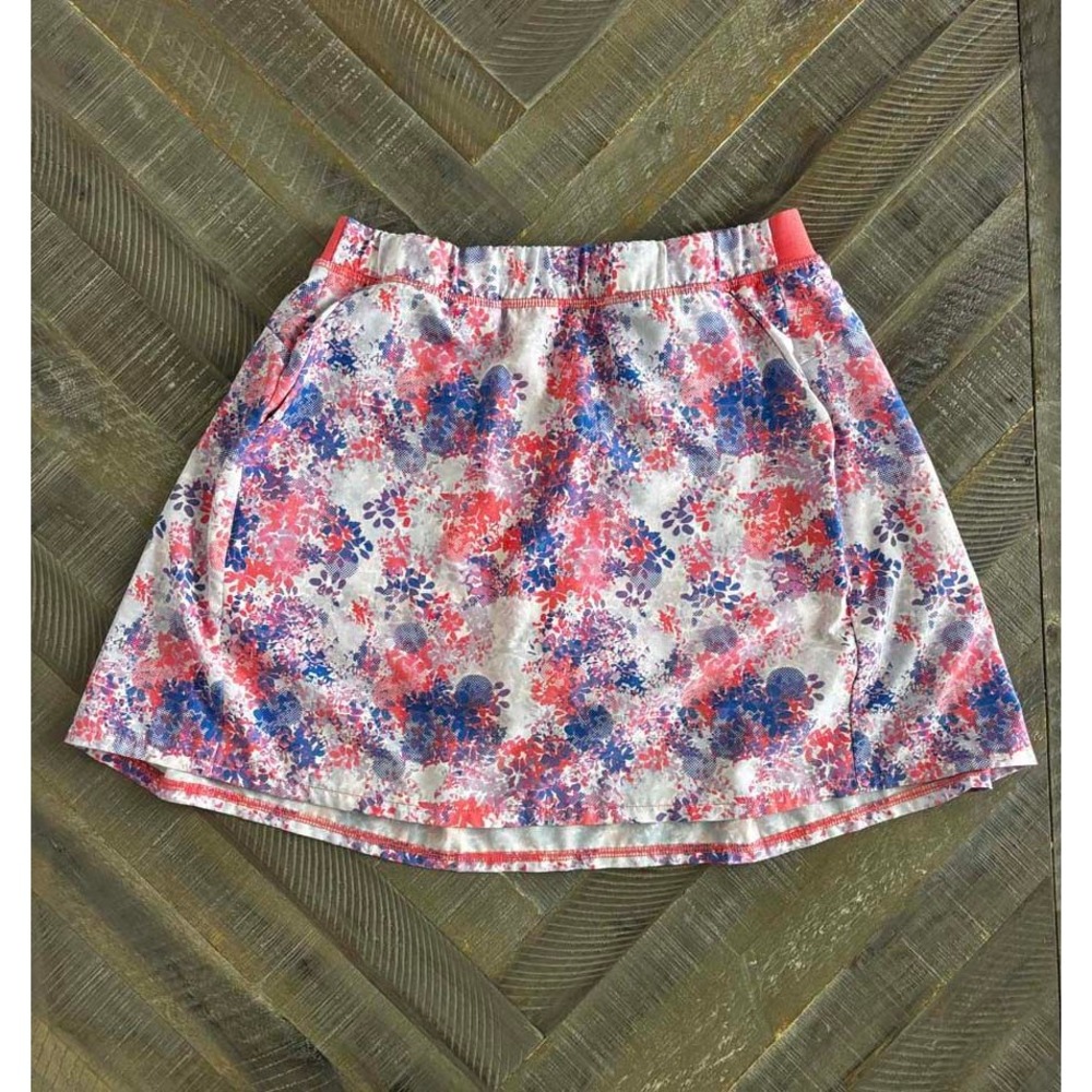 Kyodan Golf Womens Small Floral Print Athletic Skort Coral Blue Active Skirt